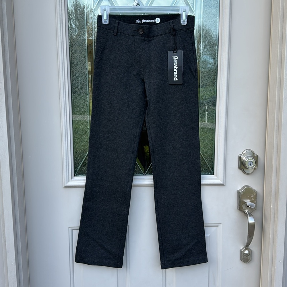 NWT Betabrand straight leg classic dress pant yoga pant XS short petite